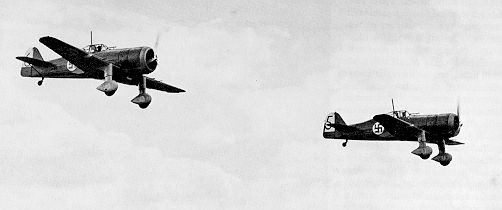 Finse D-XXI jagers met hakenkruizen